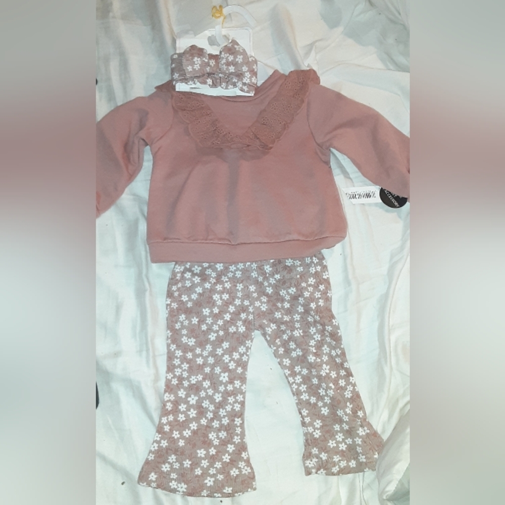 Kids Pink Floral Matching Set